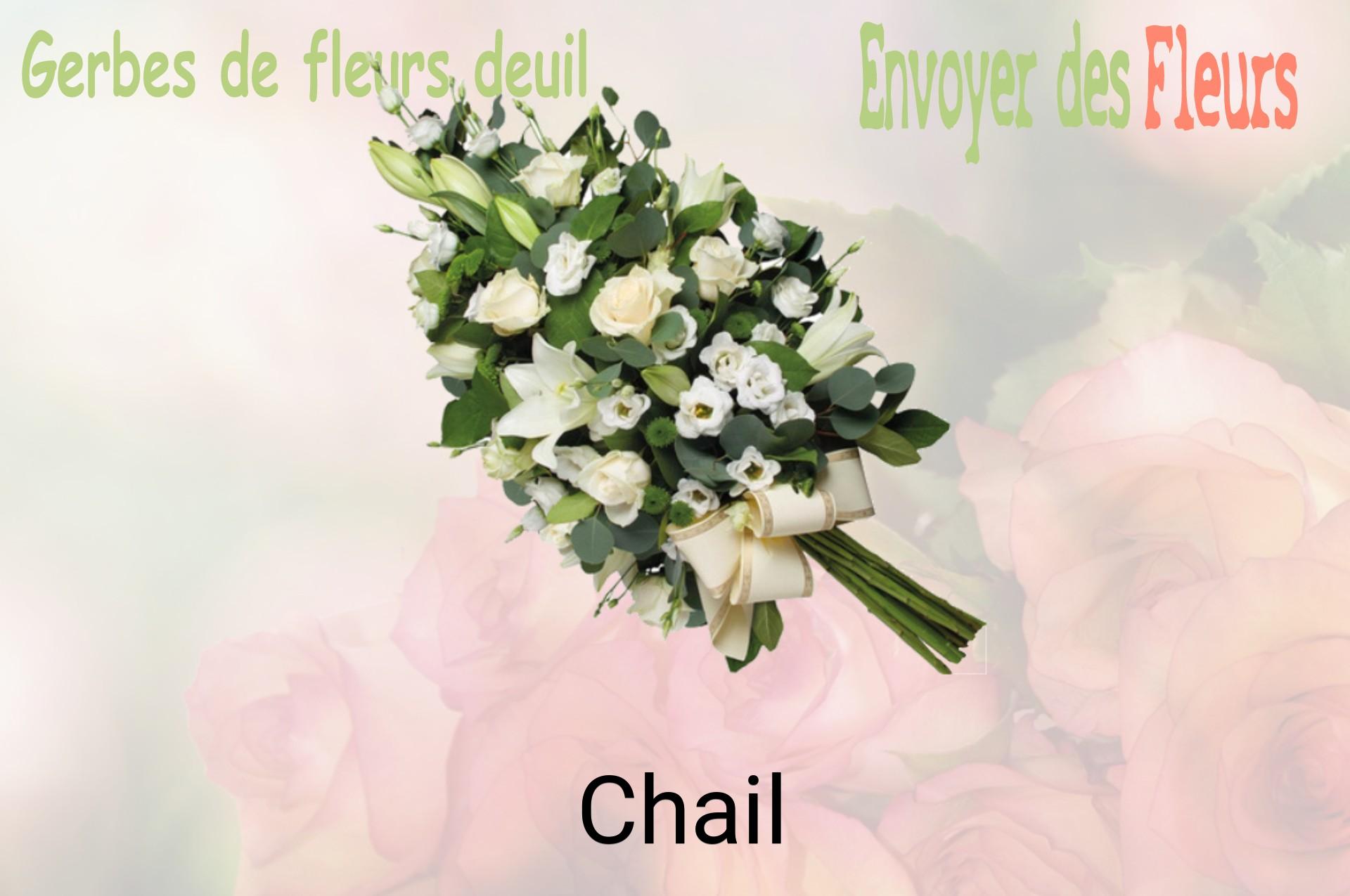 Gerbe de fleurs de deuil livrée à Chail